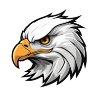 ai generado águila cabeza logo mascota deporte ilustración contorno diseño png