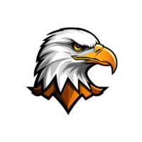 AI generated eagle head logo mascot esport illustration outline design png