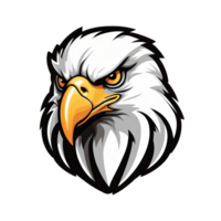 AI generated eagle head logo mascot esport illustration outline design png