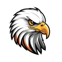 AI generated eagle head logo mascot esport illustration outline design png