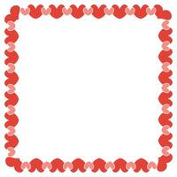 Vector hand drawn heart frame illustration