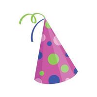 Vector birthday hat party cap on white background