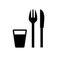 Knife fork and spoon icon on white background vector