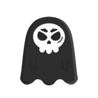 ghost icon in cartoon style on transparent background png