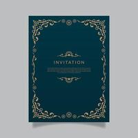 Vector invitation, card with ethnic elements.