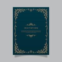 Vector invitation, card with ethnic elements.