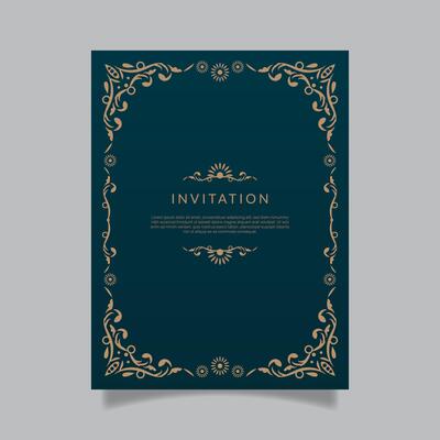 Vector invitation, card with ethnic elements.