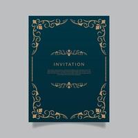 Vector invitation, card with ethnic elements.