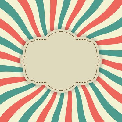 vintage design template with label stripes banner. - Vector.