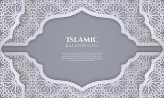 Arábica islámico elegante con Arábica modelo y decorativo arco marco. - vector. vector