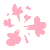 Rosa nuvem elemento png