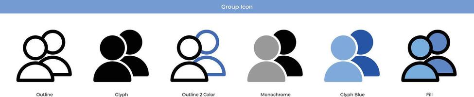 Group Icon Set vector