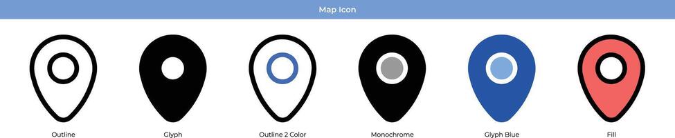 Map Icon Set vector