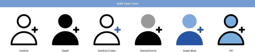 Add User Icon Set vector