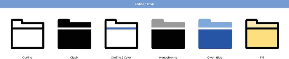 Folder Icon Set vector