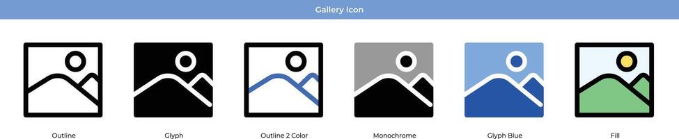 Gallery Icon Set vector