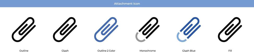 Attachment Icon Set vector