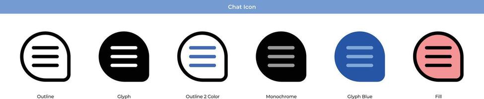 Chat Icon Set vector