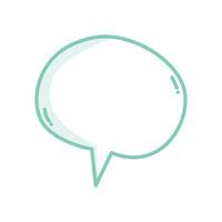 Vector hand drawn speech bubble on white background