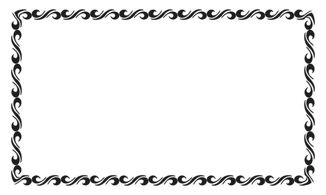 Vector elegant ornamental frame on white background