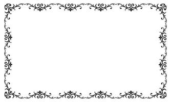 Vector elegant ornamental frame on white background