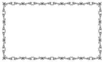 Vector elegant ornamental frame on white background