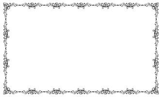 Vector elegant ornamental frame on white background
