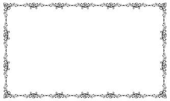 Vector elegant ornamental frame on white background