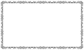 Vector elegant ornamental frame on white background