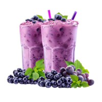 AI generated Grape smoothie with fresh grape PNG