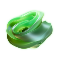 AI generated Abstract green wavy shape PNG