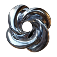 ai gegenereerd abstract 3d metalen vorm PNG