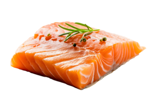 AI generated raw salmon fillet png