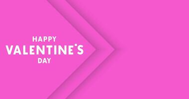 Vector pink background with text by Valentine day. Illustration with lettering in flat style. For greeting card, logo, sale, product, design