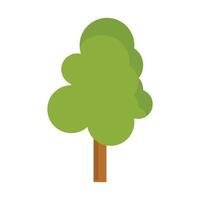Vector flat design green type of trees on white