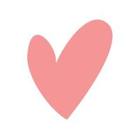 Vector pink heart on a white background