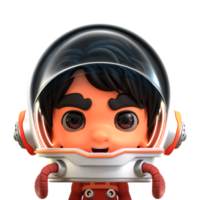 astronaut 3d avatar illustration för webb, app, infografik, etc png