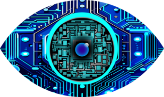 oeil cyber circuit futur technologie concept fond png