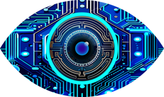 oeil cyber circuit futur technologie concept fond png