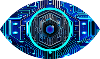 eye cyber circuit future technology concept background png