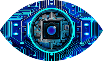 eye cyber circuit future technology concept background png