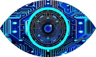 eye cyber circuit future technology concept background png