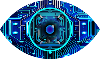 eye cyber circuit future technology concept background png