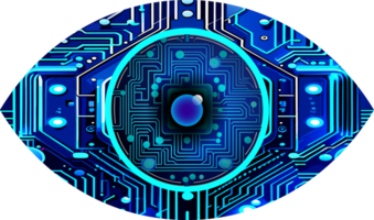 eye cyber circuit future technology concept background png