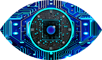 oeil cyber circuit futur technologie concept fond png