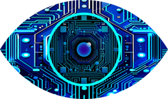 eye cyber circuit toekomstige technologie concept achtergrond png