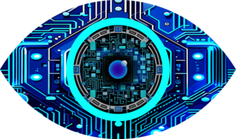 oeil cyber circuit futur technologie concept fond png