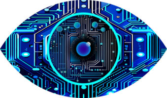 eye cyber circuit toekomstige technologie concept achtergrond png