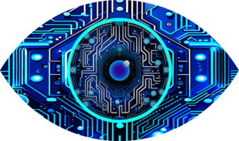 oeil cyber circuit futur technologie concept fond png