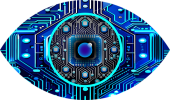 oeil cyber circuit futur technologie concept fond png